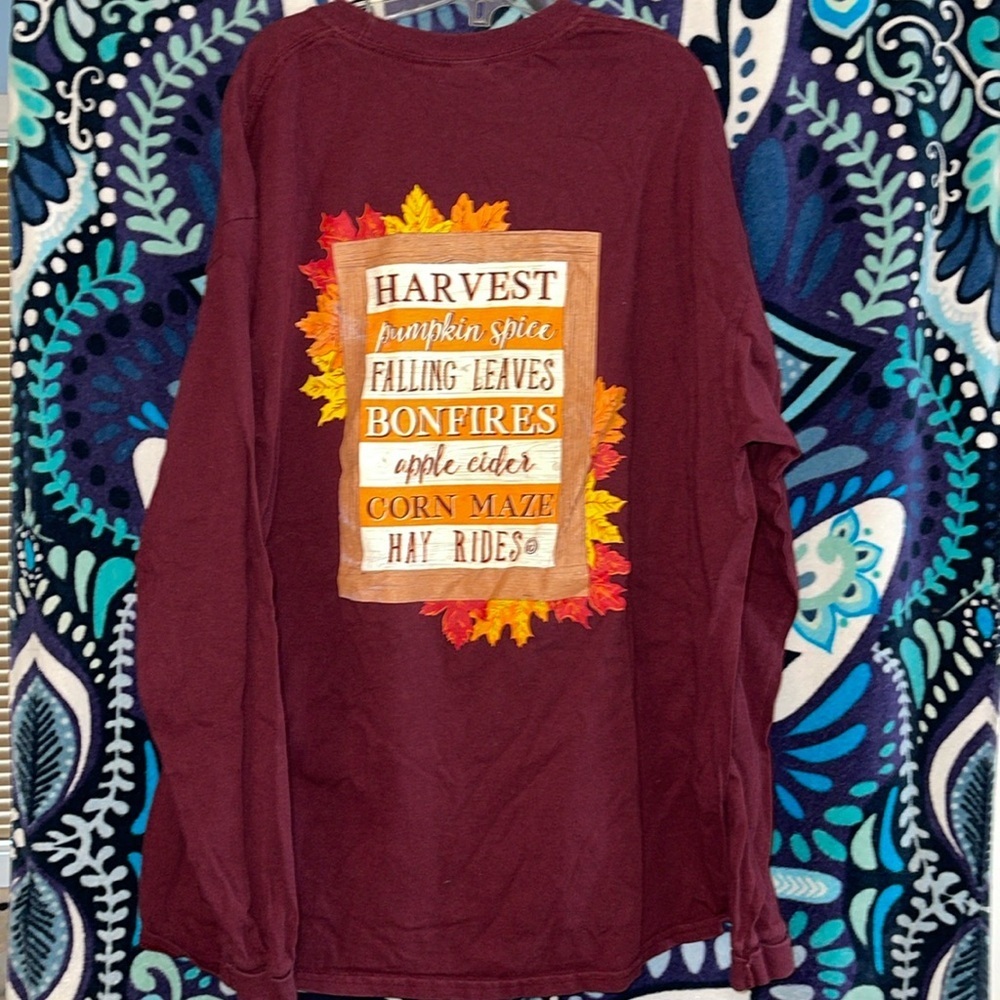 Nice Autumn sayings long sleeve tshirt XL